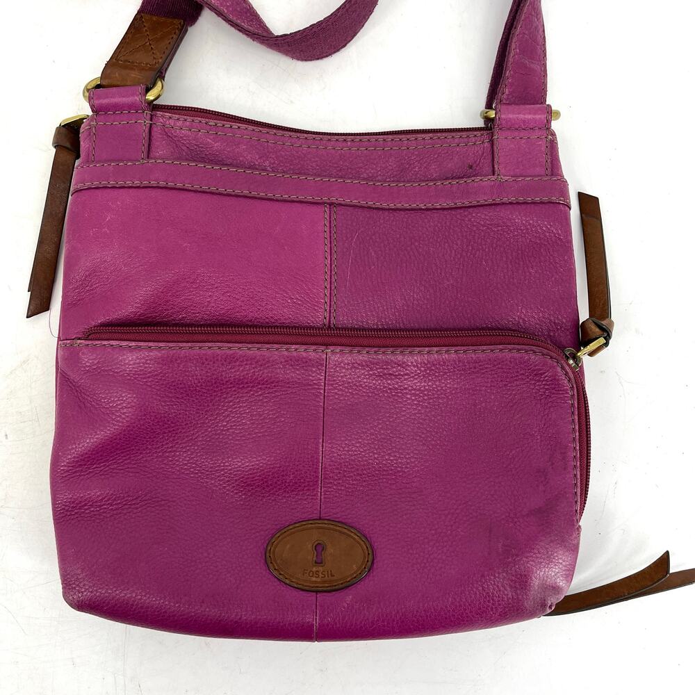 Fossil Vintage Square Pink Satchel Cross‎ Body Shoulder Bag Pockets - Picture 2 of 7